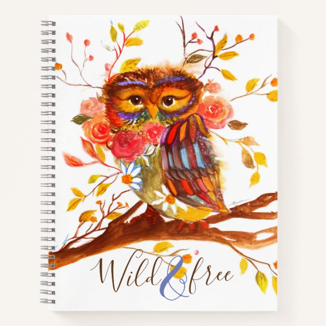Little Boho Owl Notebook (Front)
