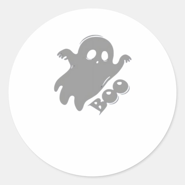 Little Boo Aesthetic Simple Classic Round Sticker (Front)