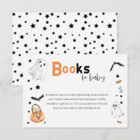 Little boo Baby Shower Books Request card
