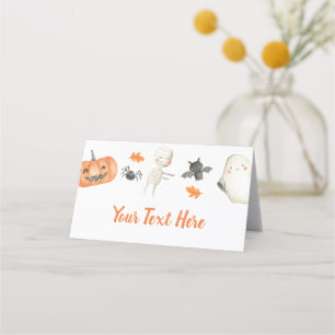 Little Boo Baby Shower Folded Place Card