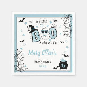 LITTLE BOO BLUE HALLOWEEN BABY SHOWER  NAPKIN