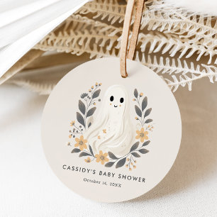 Little Boo Boho Ghost Halloween Baby Shower Favour Tags