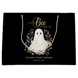 Little Boo Boho Ghost Halloween Baby Shower Large Gift Bag