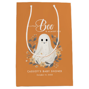 Little Boo Boho Ghost Halloween Baby Shower Medium Gift Bag