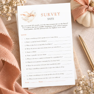 Little Boo Bow Neutral Baby Shower Survey Says