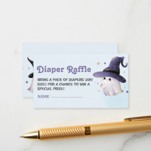 Little boo Boy Baby shower Diaper Raffle Ticket Enclosure Card