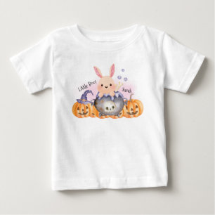 Little Boo Bunny in Halloween Cauldron Baby T-Shirt