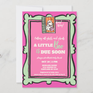 Little Boo Calling all Ghosts Baby Shower Invitation