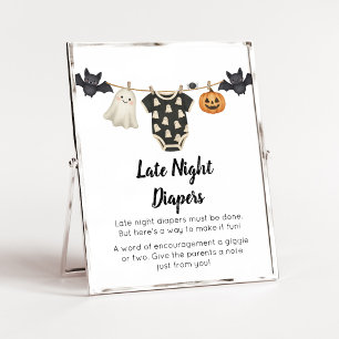 Little Boo Clothesline Late Night Diapers Sign