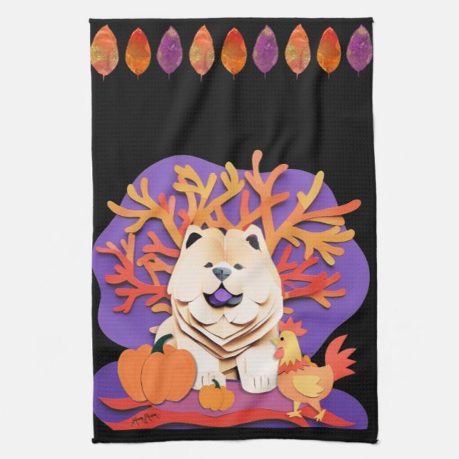 LITTLE BOO Cream Chow   Kitchen Towel (Creator Uploaded)