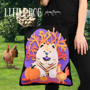 LITTLE BOO Cream Chow Tote Bag