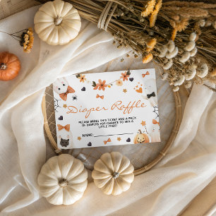 Little Boo Diaper Raffle Ticket 5x3.5 Card