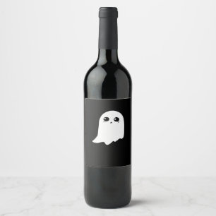 Little Boo Funny Meme Wine Label