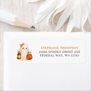 Little Boo Ghost Baby Shower Return Address