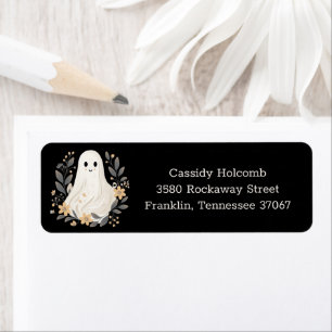 Little Boo Ghost Halloween Baby Shower Address