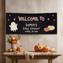 Little Boo Girl Halloween Baby Shower Welcome