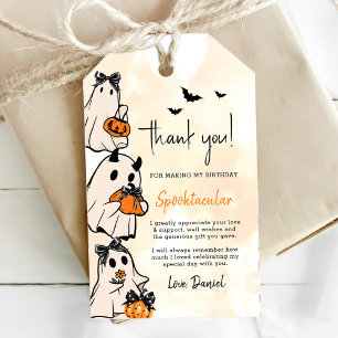 Little Boo Halloween 1st Birthday Gift Tags