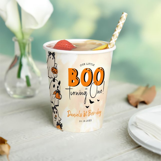 Little Boo Halloween 1st Birthday Paper Cups (Creator Uploaded)
