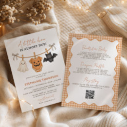 Little Boo Halloween All In One Baby Shower Invitation