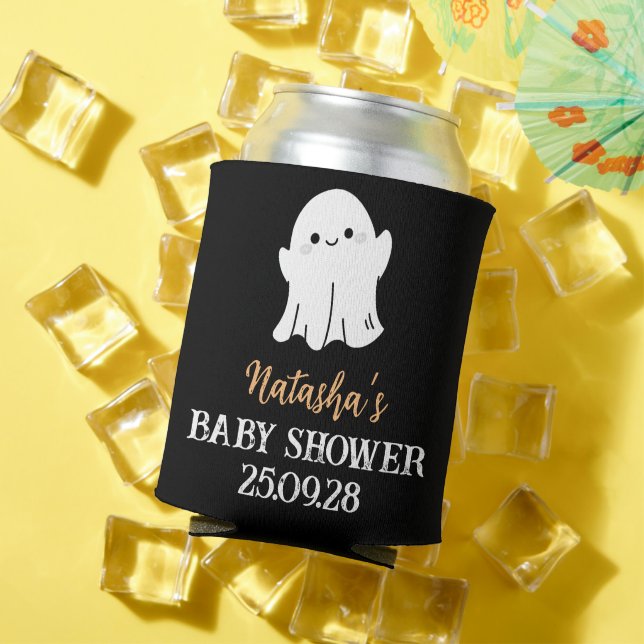 Little Boo Halloween Baby Shower Black Cooler (In Situ Summer)