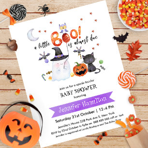 Little Boo Halloween Baby Shower Budget Invitation