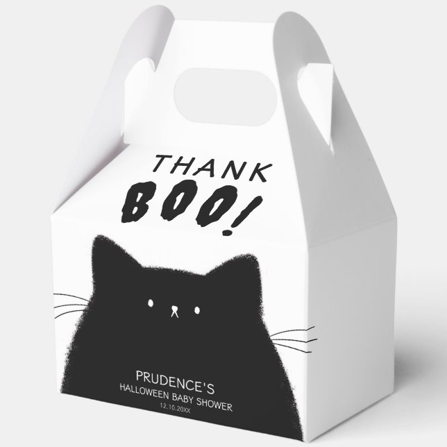 Little Boo Halloween Baby Shower Favor Box (Front)