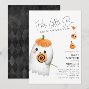 Little Boo Halloween Baby Shower Invitation