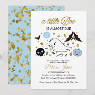 Little Boo Halloween Baby Shower Invitation