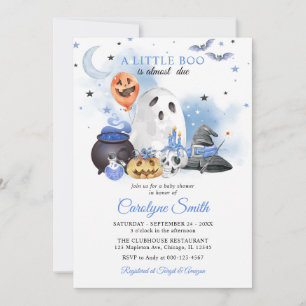 Little Boo Halloween Baby Shower Invitation