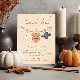 Little Boo Halloween Baby Shower Personalized Thank You Card