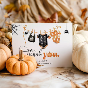 Little Boo Halloween baby shower Thank you Card