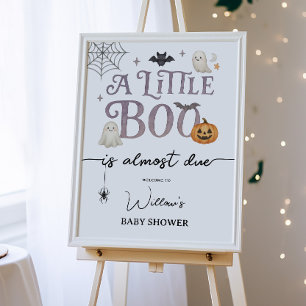 Little Boo Halloween Baby Shower Welcome Sign