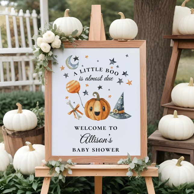 Little Boo Halloween Baby Shower Welcome Sign (Creator Uploaded)