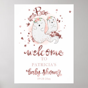 Little Boo Halloween Baby Shower Welcome Sign 