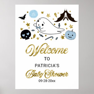 Little Boo Halloween Baby Shower Welcome Sign