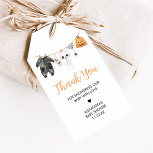 Little Boo Halloween Clothesline Baby Favour Tags