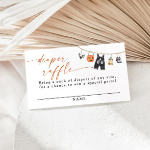Little Boo Halloween Diaper Raffle Card