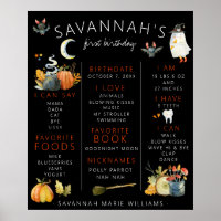 Little Boo | Halloween First Birthday Milestone