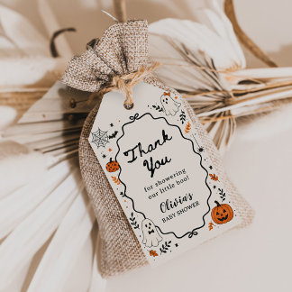 Little Boo Halloween Ghost Baby Shower Gift Tags