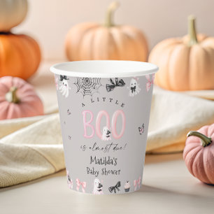 Little Boo Halloween Girl Baby Shower Paper Cups