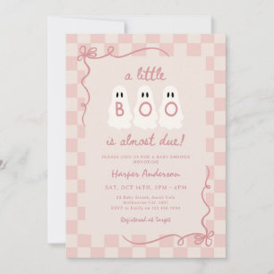 Little Boo Halloween Girl Ghost Baby Shower Invitation