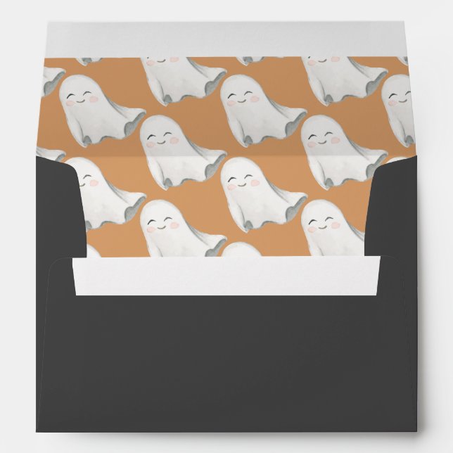 Little Boo Halloween Neutral Baby Shower | Envelope (Back (Bottom))