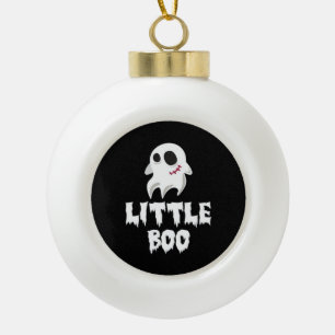 Little Boo In Halloween Cool Graphic Ceramic Ball Christmas Ornament