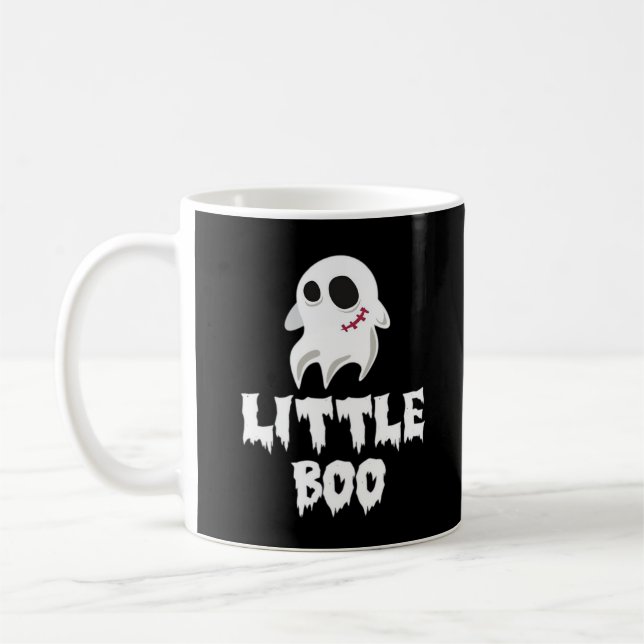 Little Boo In Halloween Cool Graphic Coffee Mug (Left)