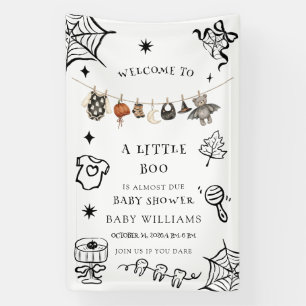 Little Boo Is Almost Due Baby shower Banner