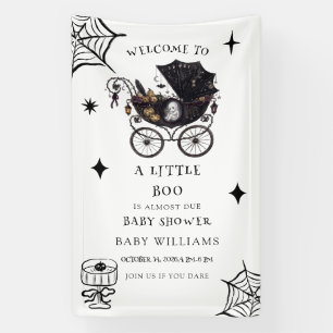 Little Boo Is Almost Due Baby shower Banner