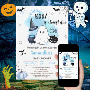  Little Boo is Almost Due Baby Shower    Invitation