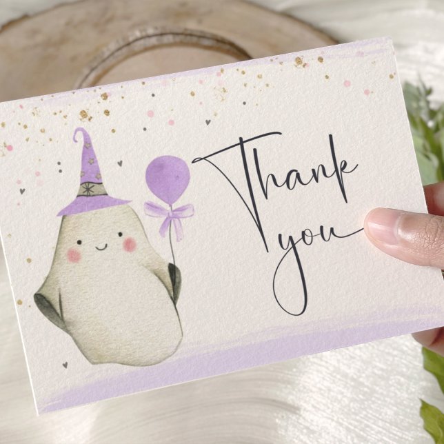 Little Boo is almost due Baby shower Thank You Card (little boo is almost due,little boo baby shower thank,ghost baby shower boo favor tag,halloween baby)