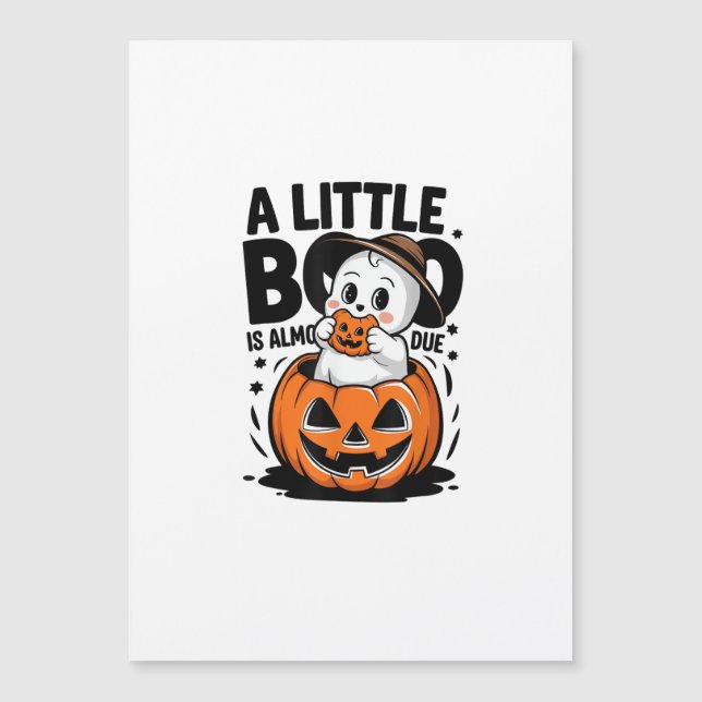 Little Boo Is Almost Due Cute Halloween Pregnancy  (Front)