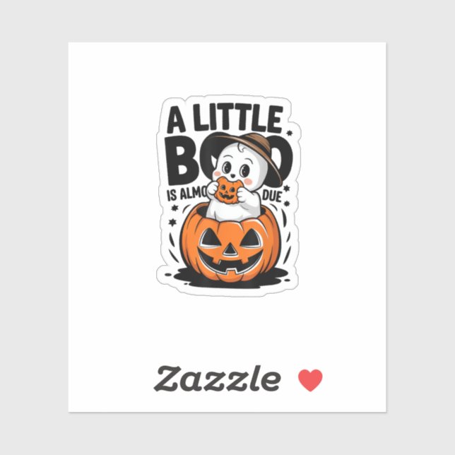 Little Boo Is Almost Due Cute Halloween Pregnancy  (Sheet)